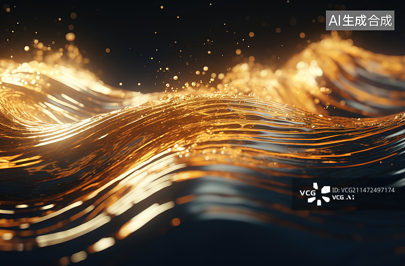 【AI数字艺术】夜间灯光照射下的特写镜头图片素材