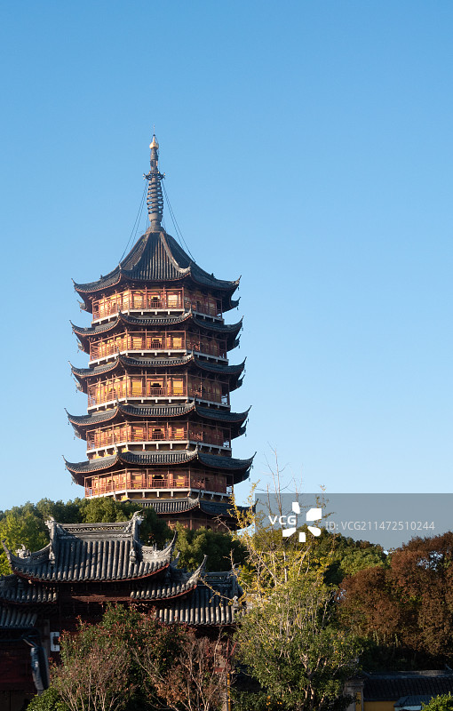 苏州北寺塔古典建筑风光图片素材