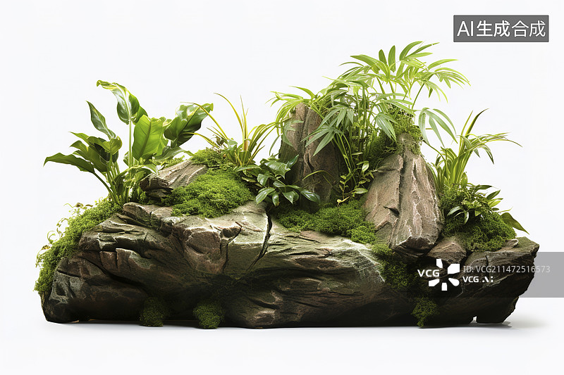 【AI数字艺术】盆景假山图片素材