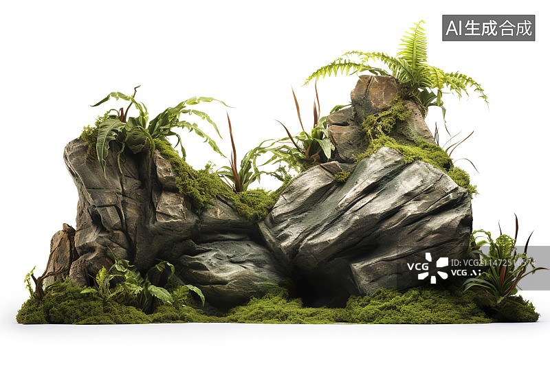 【AI数字艺术】盆景假山图片素材