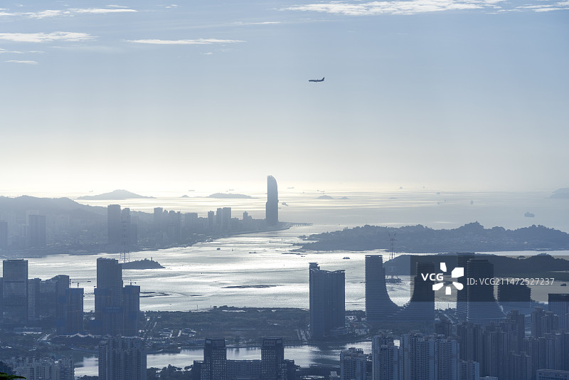 福建省厦门市，双子塔，鼓浪屿，鹭江图片素材