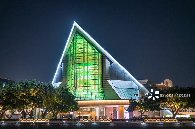 广州星海音乐厅夜景图片素材