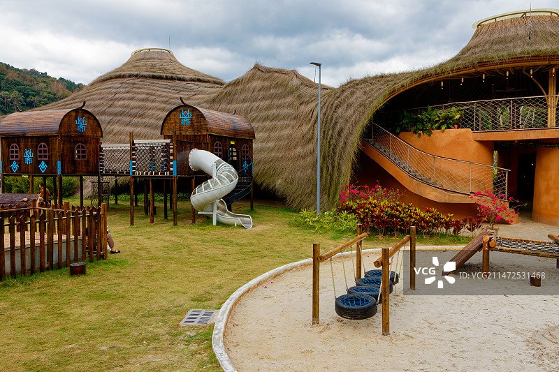 海南五指山热门美丽乡村毛纳村美丽风光图片素材