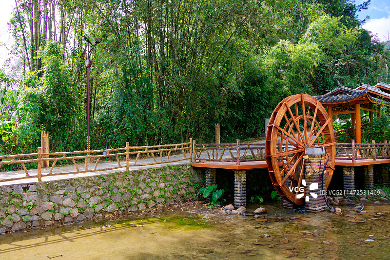 海南五指山热门美丽乡村毛纳村美丽风光图片素材