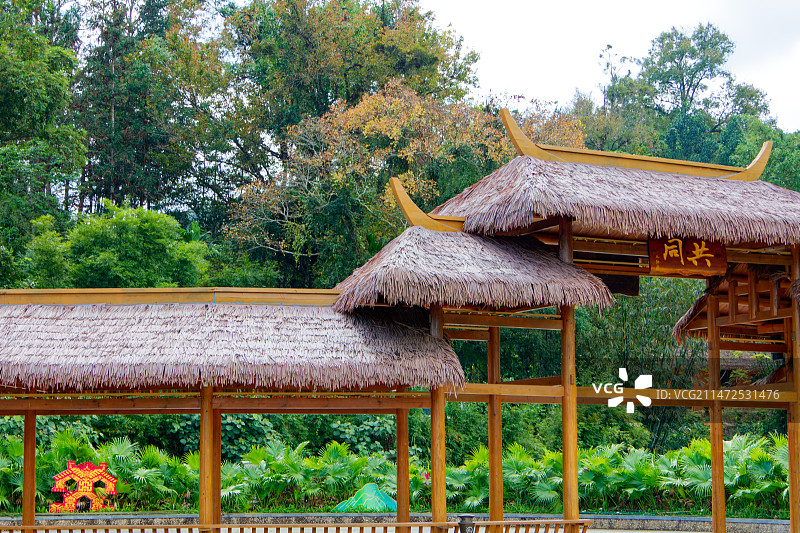 海南五指山热门美丽乡村毛纳村美丽风光图片素材