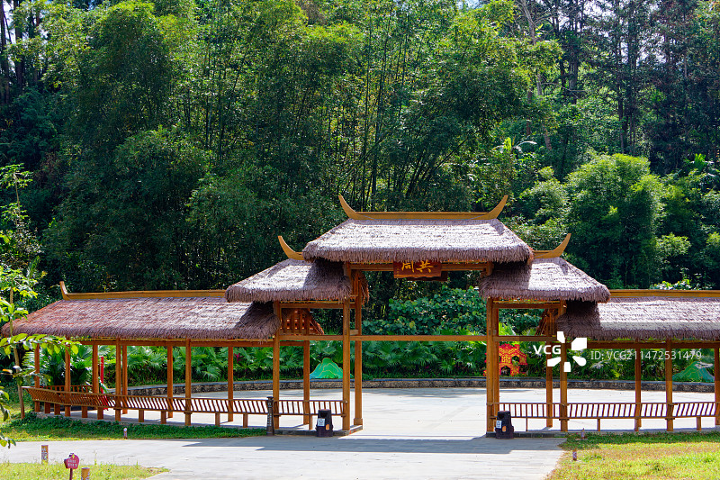 海南五指山热门美丽乡村毛纳村美丽风光图片素材