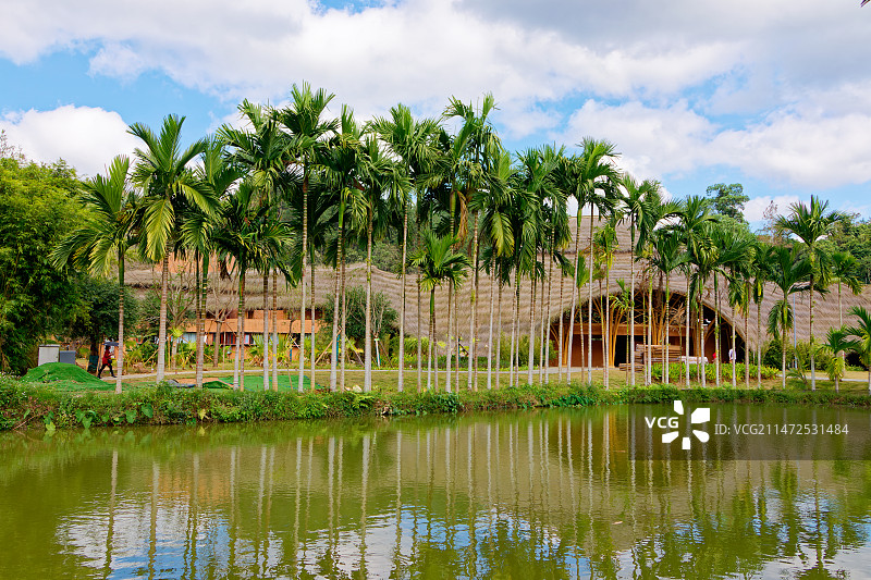 海南五指山热门美丽乡村毛纳村美丽风光图片素材