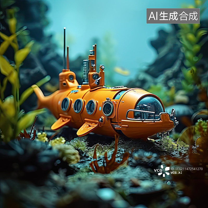 【AI数字艺术】儿童潜艇图片素材