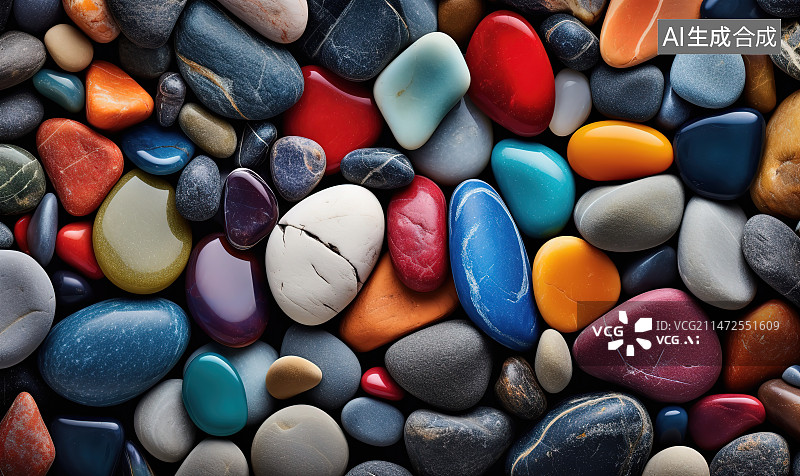 【AI数字艺术】彩色复活节彩蛋的全帧拍摄图片素材