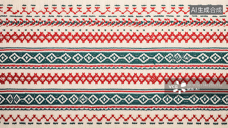 【AI数字艺术】毛衣图案纹理，冬天圣诞节概念插图图片素材