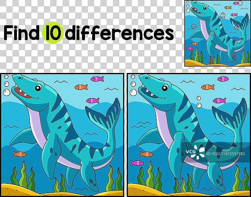 沧龙恐龙找不同图片素材