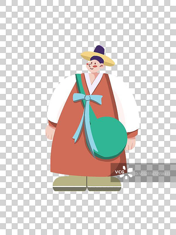 朝鲜族人物插画4图片素材