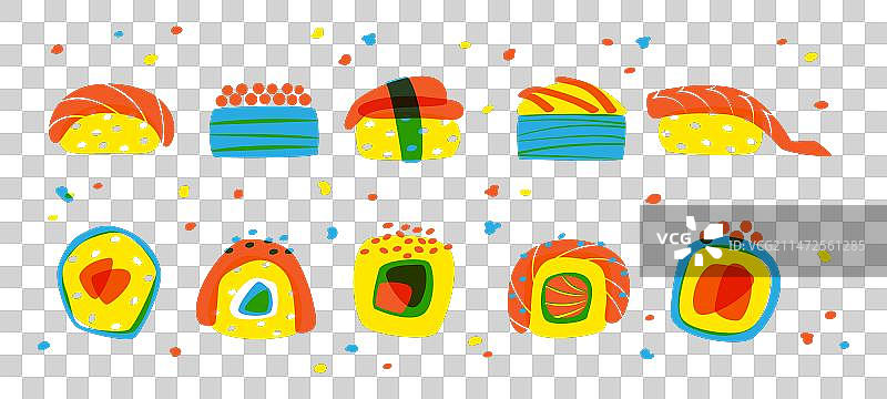 寿司标志日本三文鱼卷日式亚洲艺术图片素材