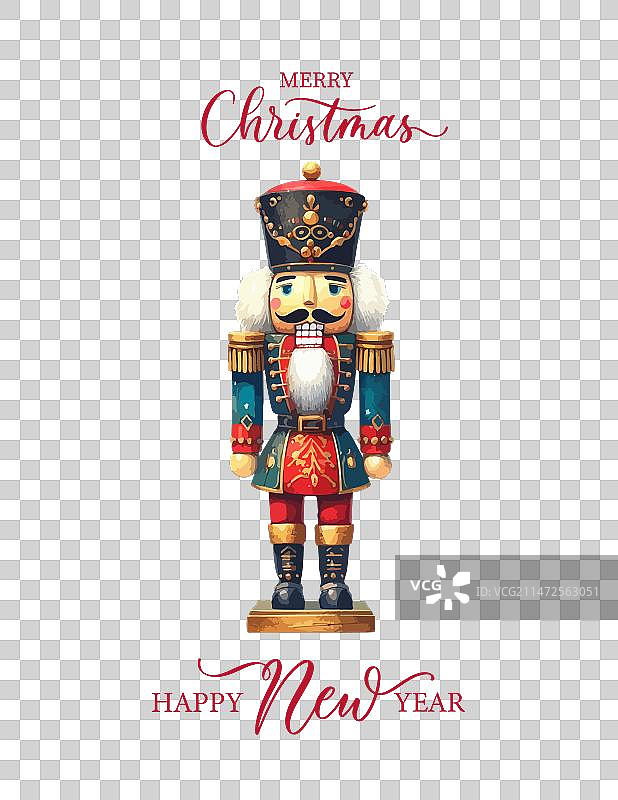 斯堪的纳维亚风格的圣诞节水彩画图片素材