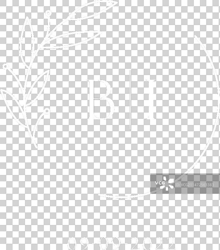 字母BI婚礼字母组合标志设计理念图片素材