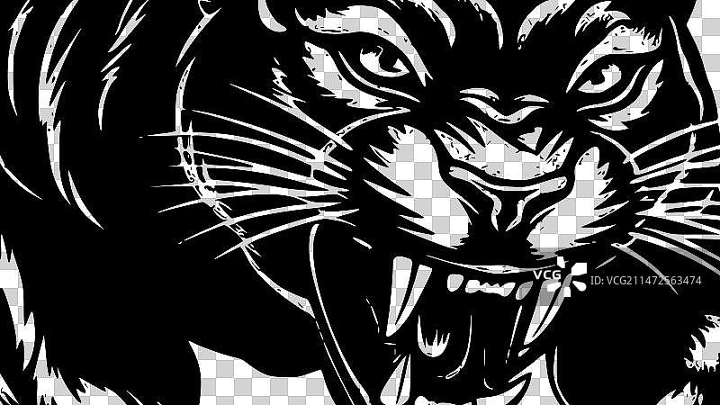 黑豹 - 简约剪影图片素材