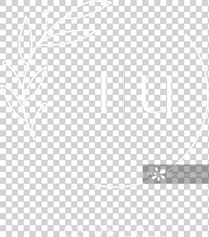 字母IU婚礼花押字logo设计理念图片素材