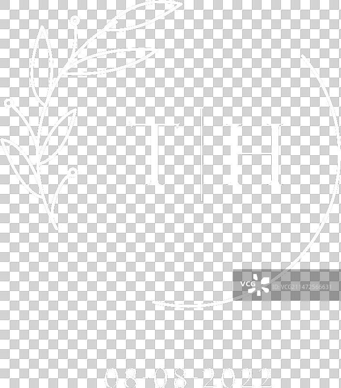 字母TH婚礼花押字标志设计理念图片素材