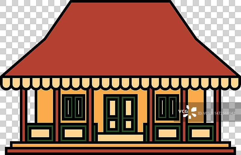 雅加达传统房屋图片素材