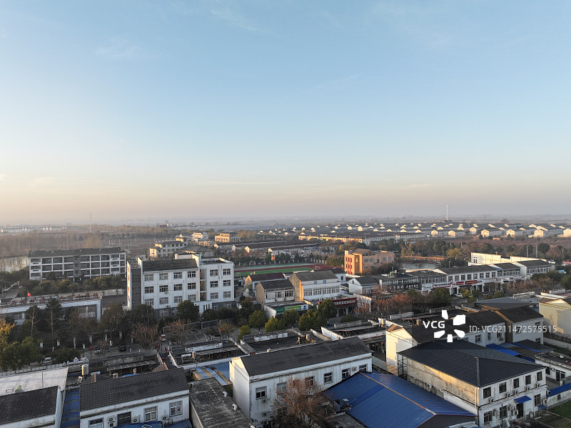 航拍安徽小岗村冬季风光图片素材