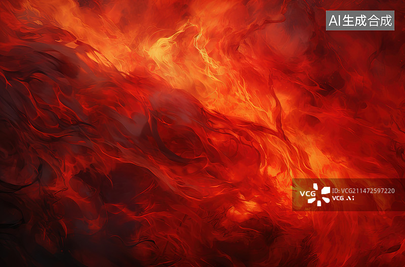 【AI数字艺术】红色抽象背景的全帧拍摄图片素材