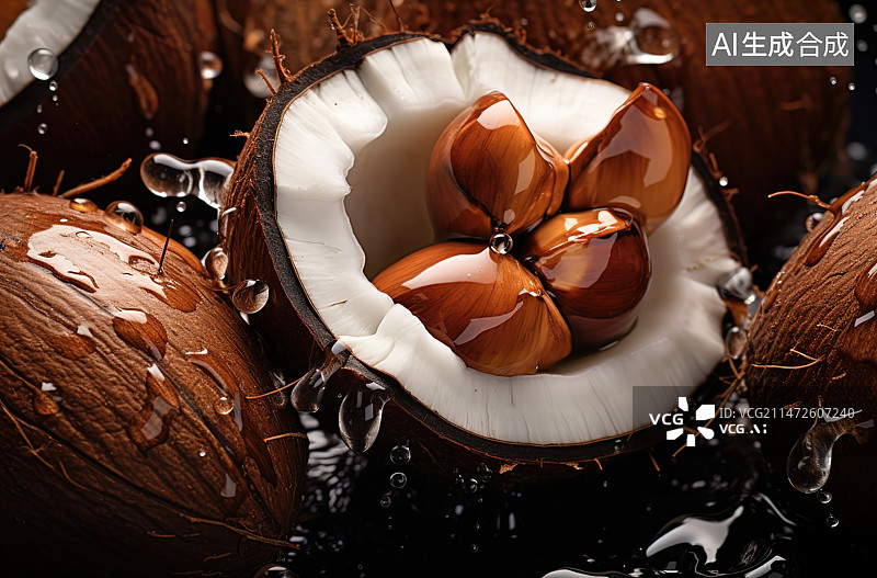 【AI数字艺术】桌子上洋葱的特写镜头图片素材