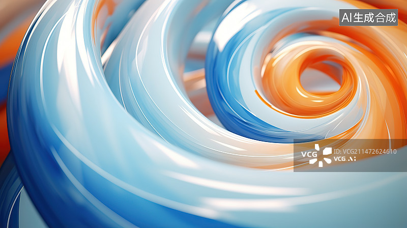 【AI数字艺术】蓝色背景下彩色吸管的特写镜头图片素材