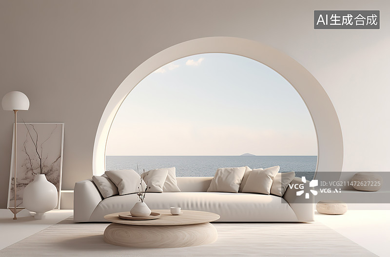 【AI数字艺术】现代建筑内部景观图片素材