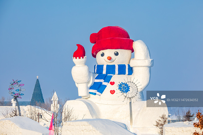 哈尔滨群力外滩~大雪人图片素材