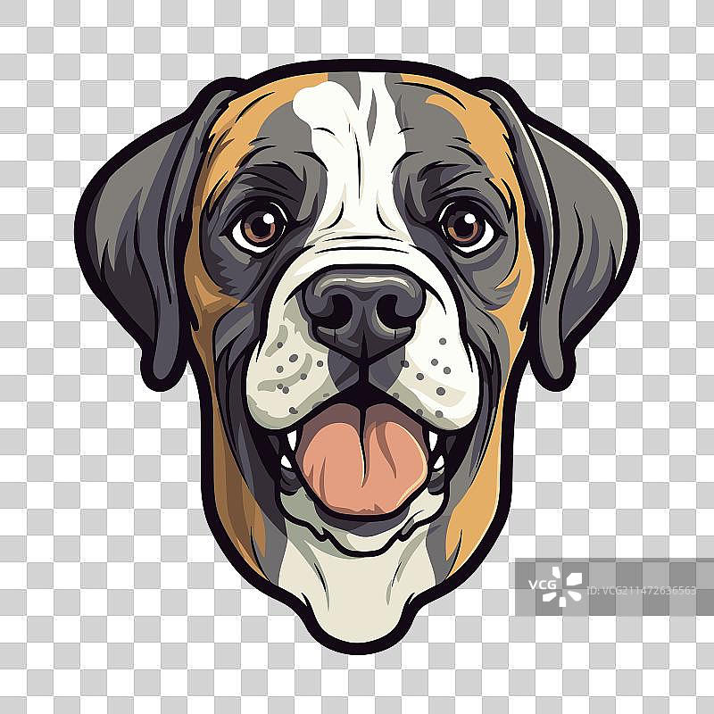 加斯科涅-圣东戈犬品种可爱卡通形象图片素材