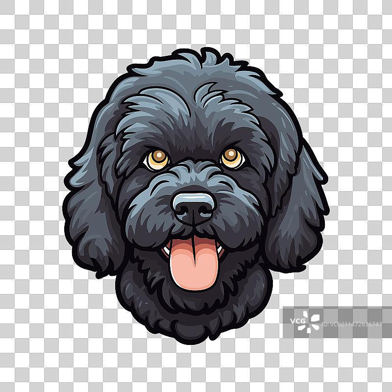 葡萄牙水犬品种可爱卡通形象图片素材