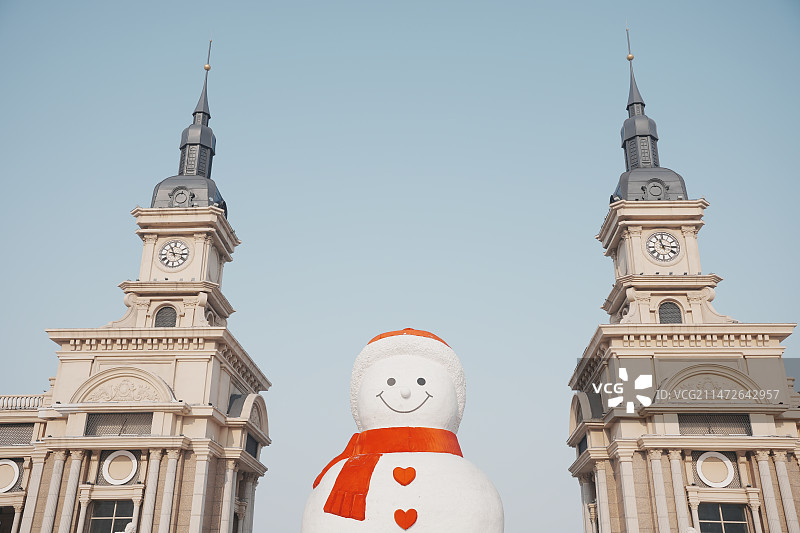 哈尔滨大雪人图片素材