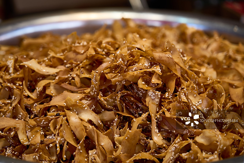 山东淄博八大局中特色小吃的特写镜头图片素材