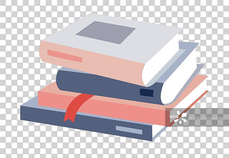 叠放书本书籍插画元素图片素材