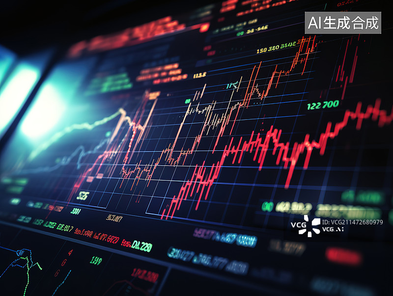 【AI数字艺术】证券股票插画图片素材