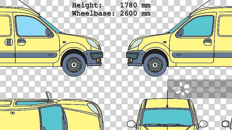 雷诺Kangoo Rapid Maxi单侧滑门厢型车（2003年款）图片素材