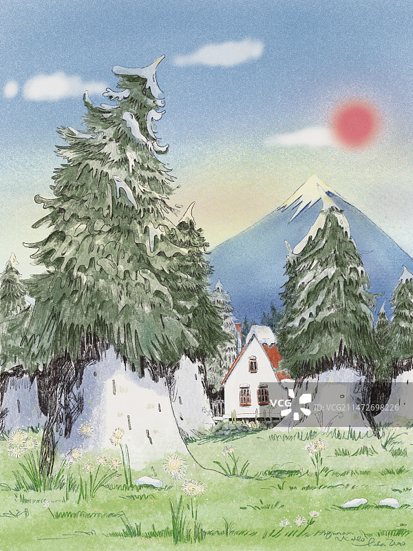 冒险系列插画图片素材