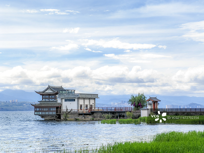 大理洱海边图片素材