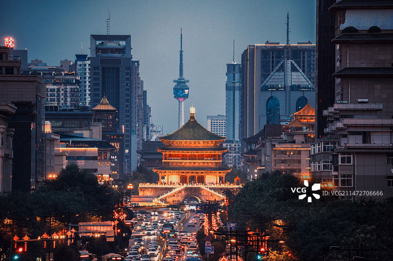 钟楼中轴线图片素材