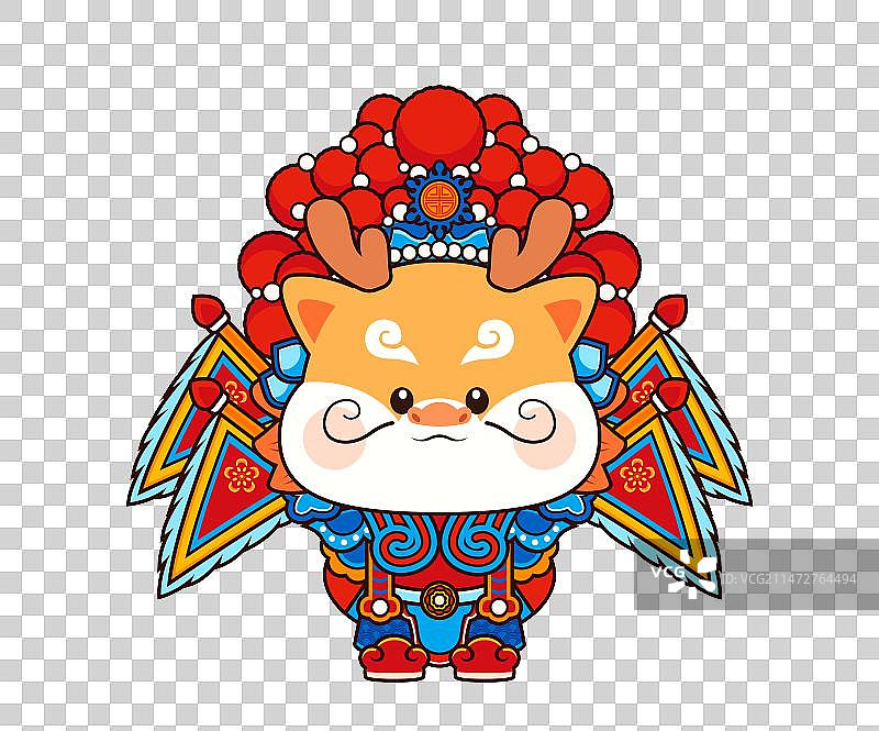 卡通戏曲中国龙图片素材