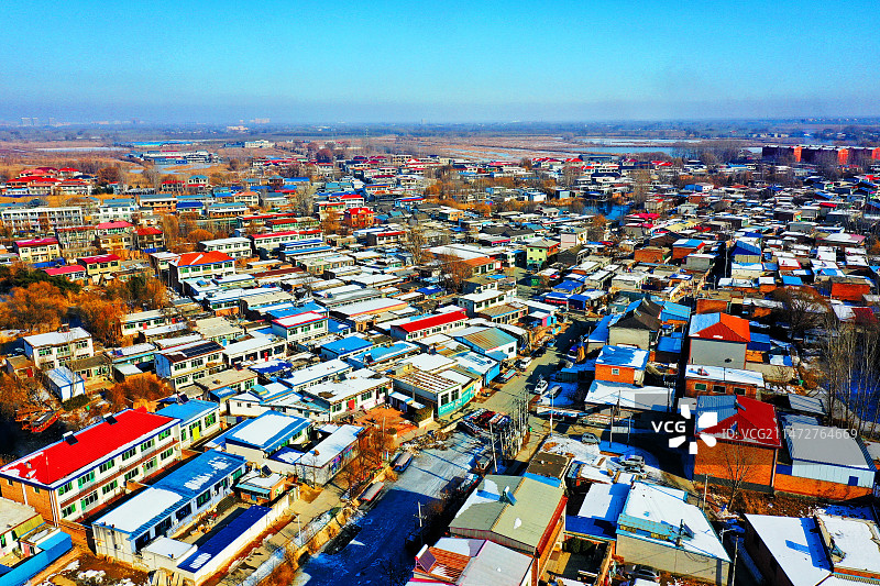 华北明珠白洋淀四季风光美画卷 （雄安新区安新县赵庄子村）图片素材