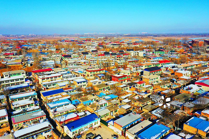 华北明珠白洋淀，四季风光美无限 （赵庄子村）图片素材