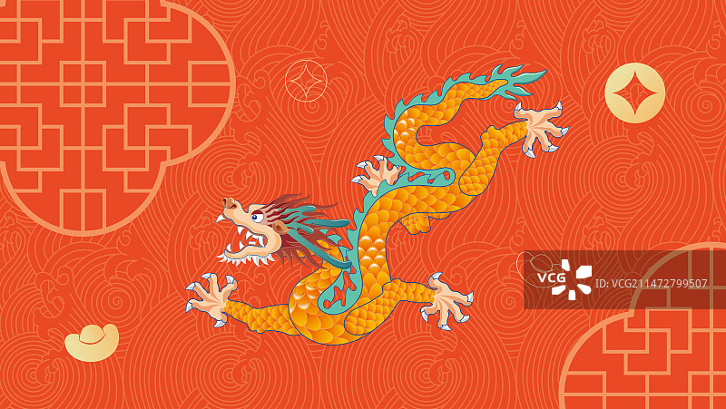 农历龙年红包图片素材