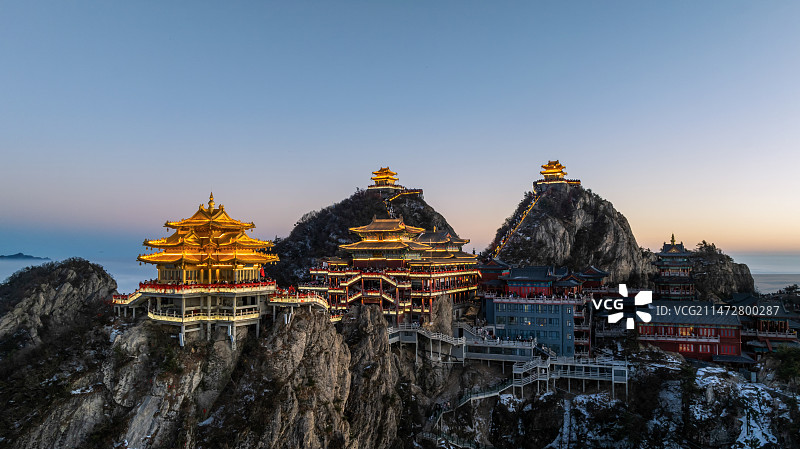 河南省洛阳市栾川县老君山金顶道观群图片素材