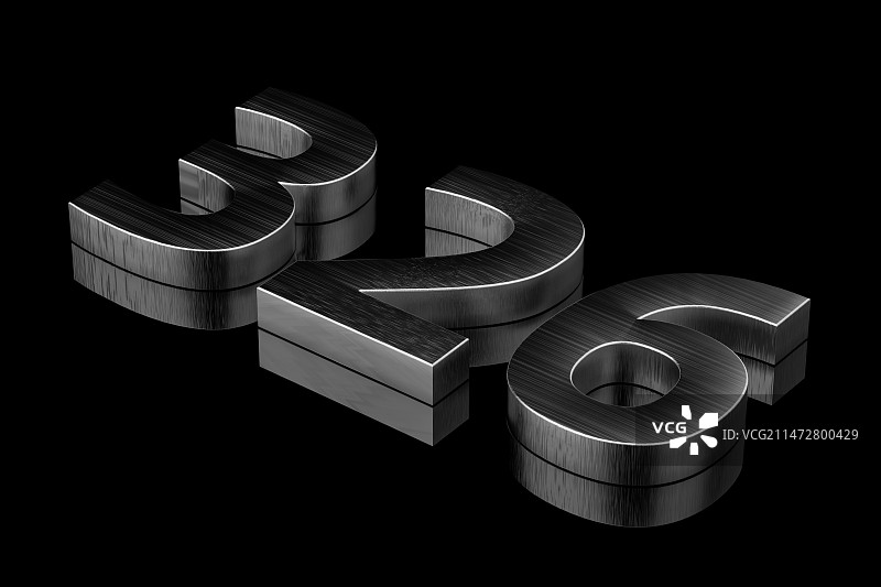 3D金属字体 银色326不锈钢字图片素材
