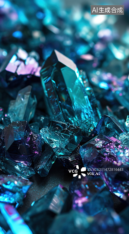 【AI数字艺术】紫色宝石的全帧拍摄图片素材