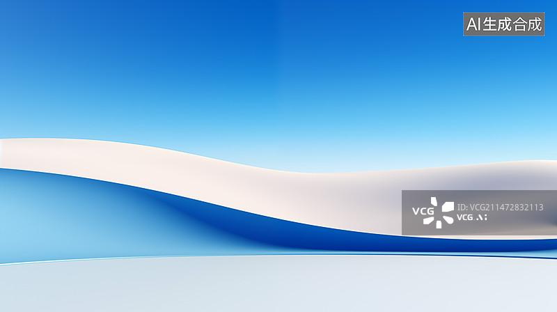 【AI数字艺术】蓝色抽象曲线背景，曲线流动背景图，科技背景，科技概念背景图图片素材