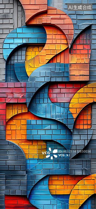 【AI数字艺术】彩色百叶窗全帧拍摄图片素材