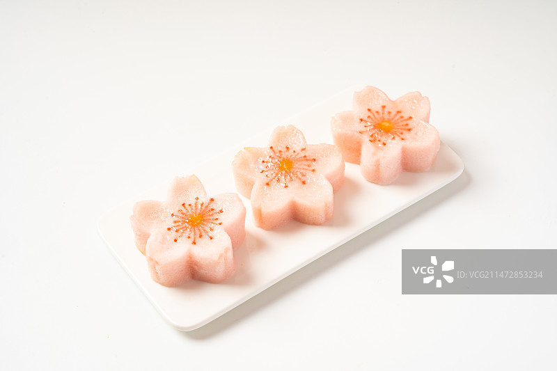 中式糕点樱花米糕图片素材