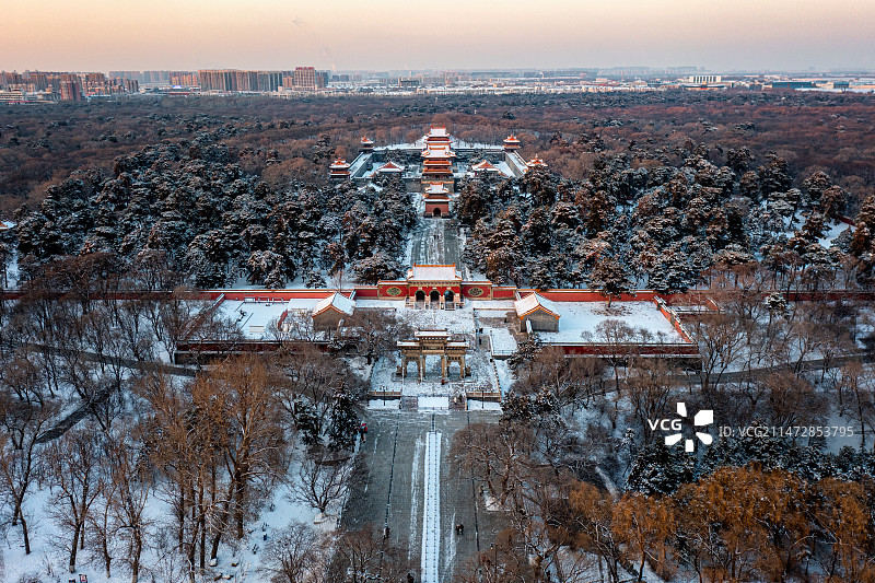 沈阳北陵公园中的清昭陵图片素材